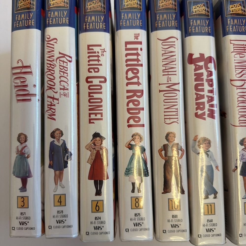 Shirley Temple VHS Movies All Mixed Family Feature Collection Lot of 11 - Picture 2 of 15